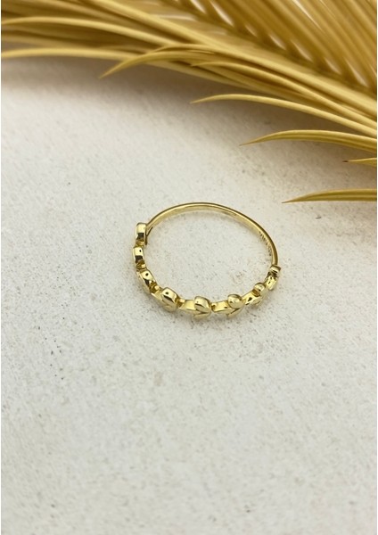 14 Ayar Altın Minimal Başak Yüzük indirimleri