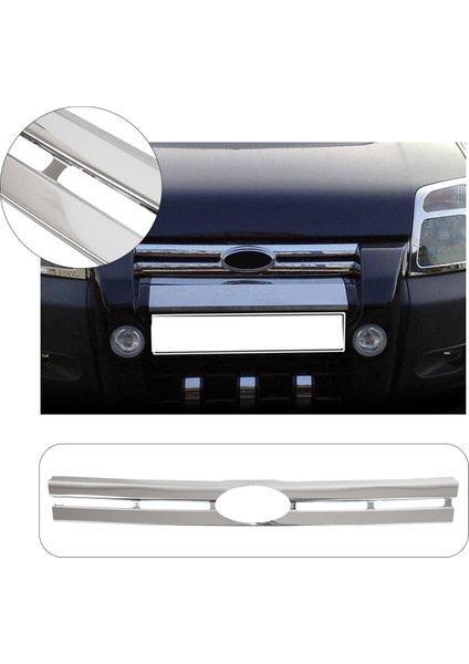Ford Connect Uyumlu 2006-2009 Uyumlu Krom Ön Panjur Paslanmaz Çelik