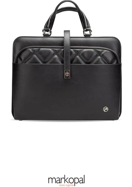 - Kadın Evrak Laptop Çantası Kapitone - 14" ve 15.6" Laptop Bölmesi Uyumlu