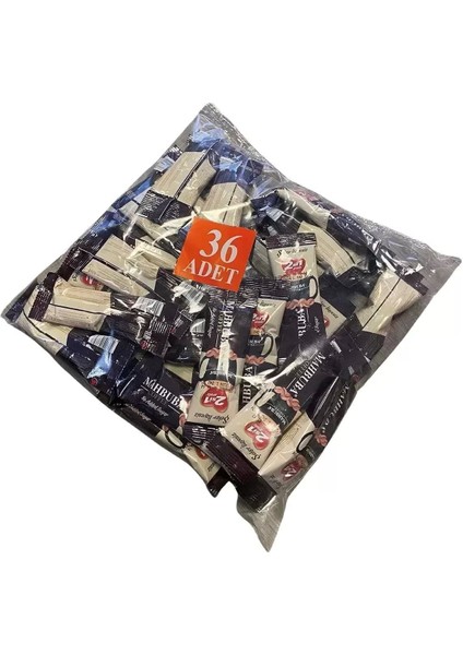 2si1 Arada Şekersiz 36X4,5 gr Mini Küçük Boy Ikramlık Otobüs Hazır Kahve Poşet