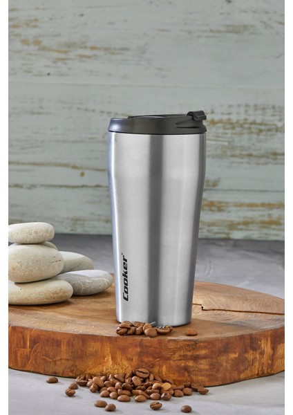 400 ml Çelik Termos Mug | Sızdırmaz Koku Yapmaz | 6 Saat Sıcak Soğuk Tutan Kahve Çay Termosu
