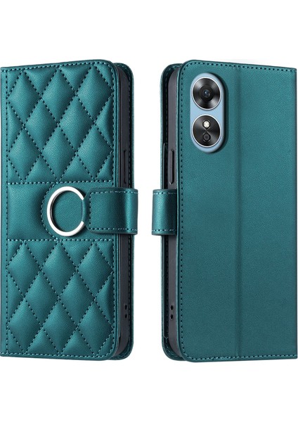 Oppo A38 4G/A18 4g Flip Kılıf Manyetik Halka Deri Flip Ince Cüzdan Kılıfı Kart Tutucu ve Uzun Askılı (Yurt Dışından) indirimleri