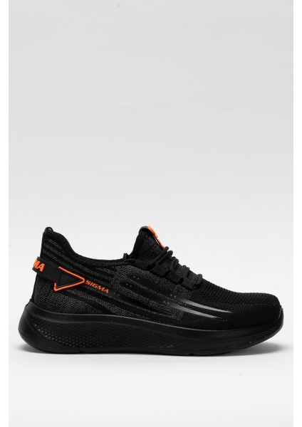 Erkek Triko Sneaker Rahat Hava Alabilen Kokusuz Spor Ayakkabı Siyah