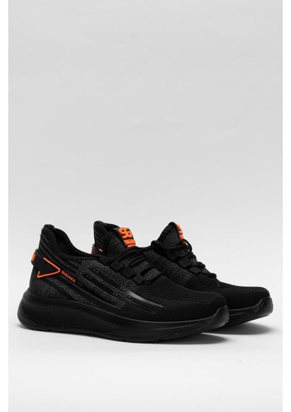 Erkek Triko Sneaker Rahat Hava Alabilen Kokusuz Spor Ayakkabı Siyah modelleri