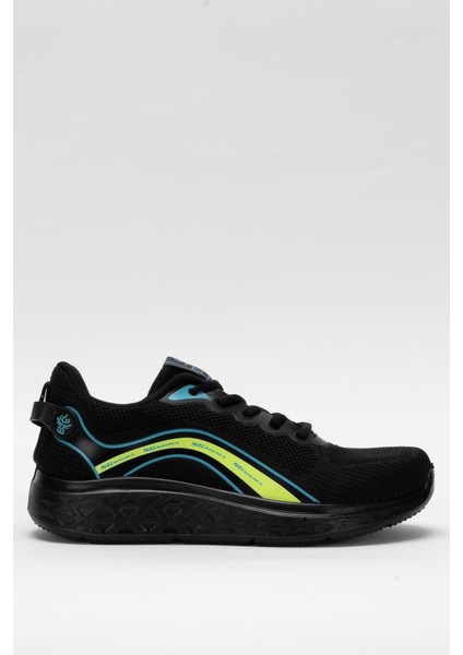Erkek Triko Sneaker Rahat Hava Alabilen Kokusuz Spor Ayakkabı Siyah