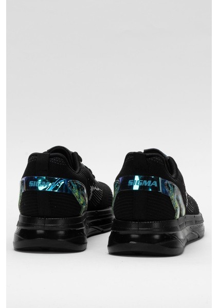 Erkek Triko Sneaker Rahat Hava Alabilen Kokusuz Spor Ayakkabı Siyah