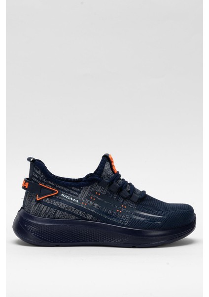 Erkek Triko Sneaker Rahat Hava Alabilen Kokusuz Spor Ayakkabı Lacivert