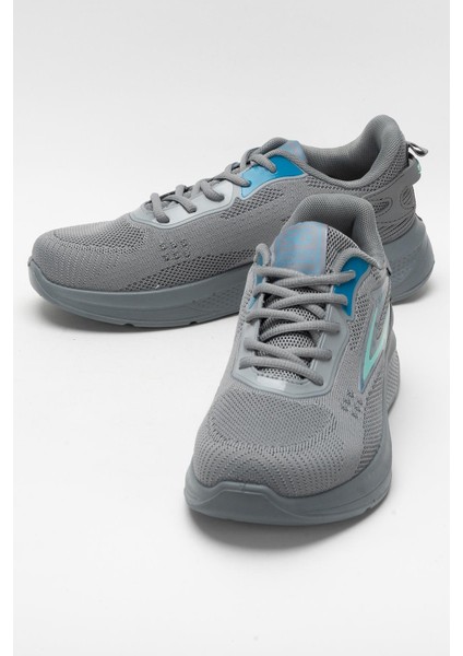 Erkek Triko Sneaker Rahat Hava Alabilen Kokusuz Spor Ayakkabı Gri