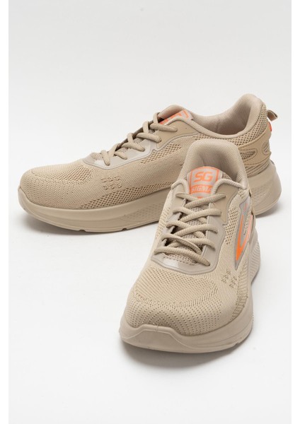 Erkek Triko Sneaker Rahat Hava Alabilen Kokusuz Spor Ayakkabı Bej indirimleri