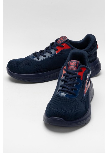 Erkek Triko Sneaker Rahat Hava Alabilen Kokusuz Spor Ayakkabı Lacivert indirimleri