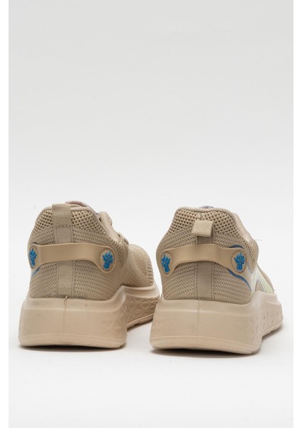 Erkek Triko Sneaker Rahat Hava Alabilen Kokusuz Spor Ayakkabı Bej