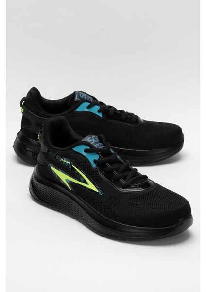 Erkek Triko Sneaker Rahat Hava Alabilen Kokusuz Spor Ayakkabı Siyah