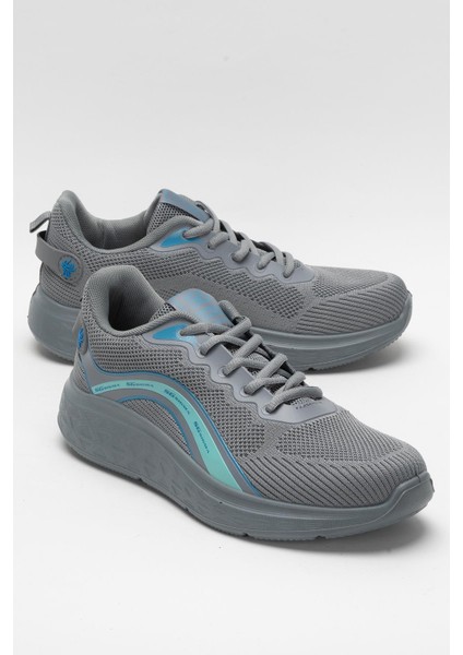 Erkek Triko Sneaker Rahat Hava Alabilen Kokusuz Spor Ayakkabı Gri