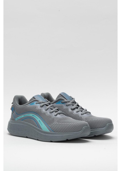Erkek Triko Sneaker Rahat Hava Alabilen Kokusuz Spor Ayakkabı Gri