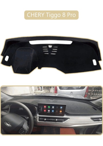 Chery Tiggo 8 Pro Torpido Koruma Halısı Bej Kenar