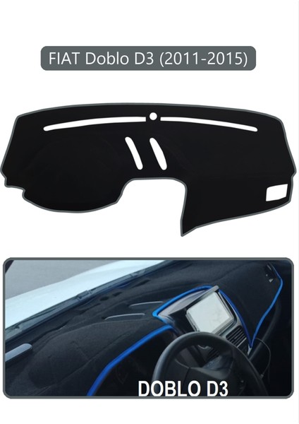 Fıat Doblo D3 2010-13 Modellerine Uyguntorpido Koruma Halısı Gri Kenar