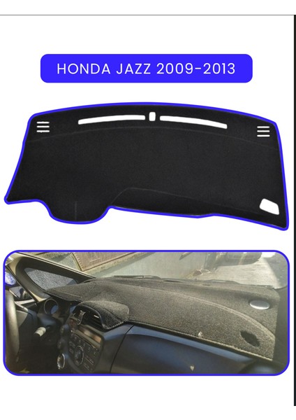 Honda Jazz 2009-2013TORPİDO Koruma Halısı Mavi Kenar