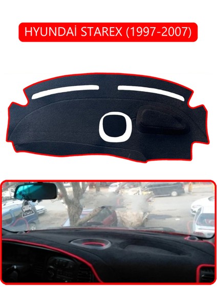 Hyundai Starex 1997-2007TORPİDO Koruma Halısı Kırmızı Kenar
