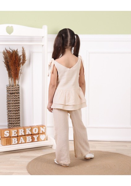 Kız Askılı Bluz Müslin Takım SER-0853 fiyatları