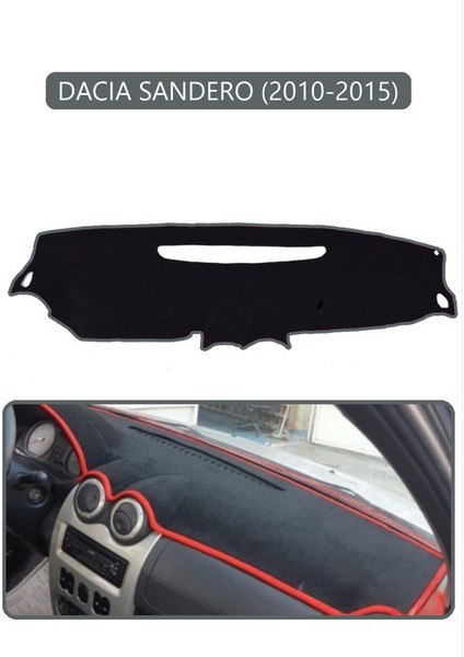 Dacıa Sandero 2010-2015TORPİDO Koruma Halısı Gri Kenar