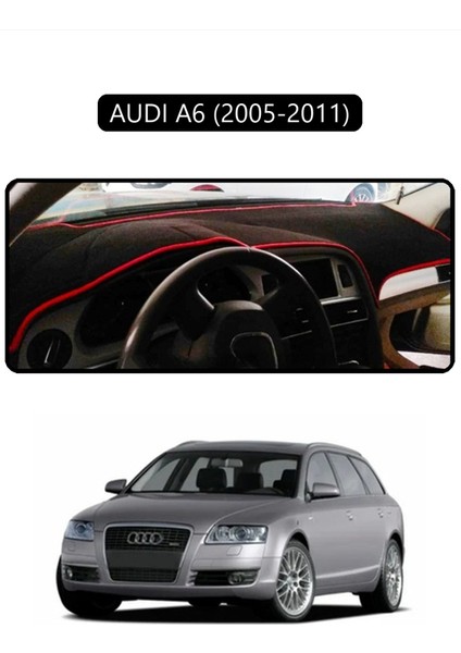 Audı A6 (2005-2011) Torpido Koruma Halısı Siyah Kenar