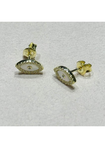 Bendo 9 Göz Gümüş Küpe MS3679, 925 Ayar Gümüş, Altın Kaplama