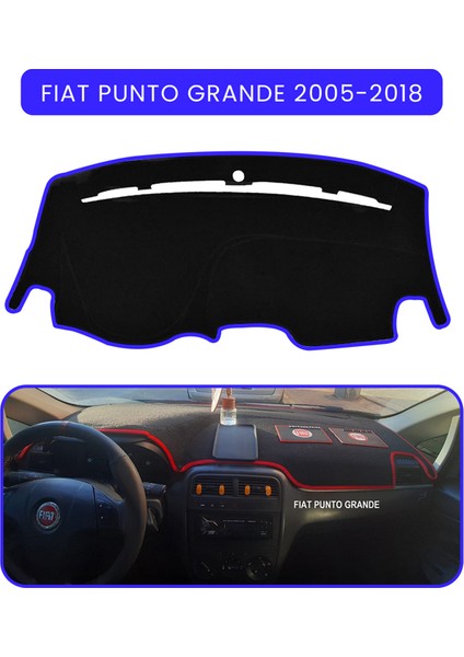 Fıat Punto Grande 2005-2018 Modellerine Uyguntorpido Koruma Halısı Mavi Kenar