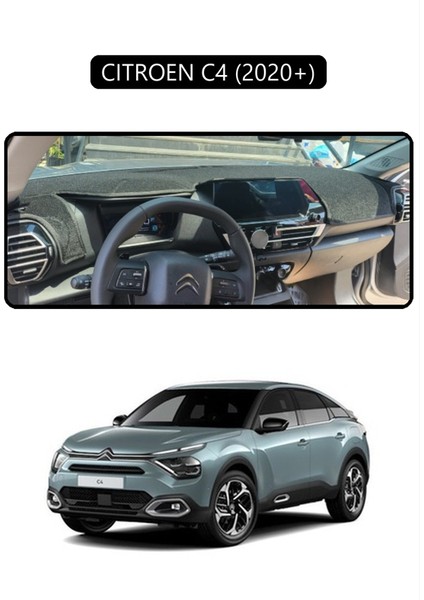 Cıtroen C4 2020+TORPİDO Koruma Halısı Siyah Kenar