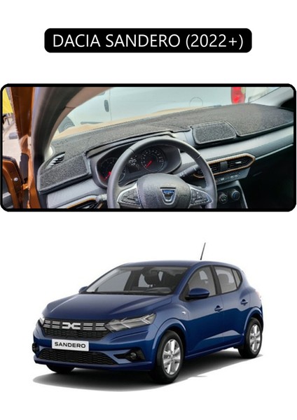 Dacıa Sandero 2022+ Torpido Koruma Halısı Siyah Kenar