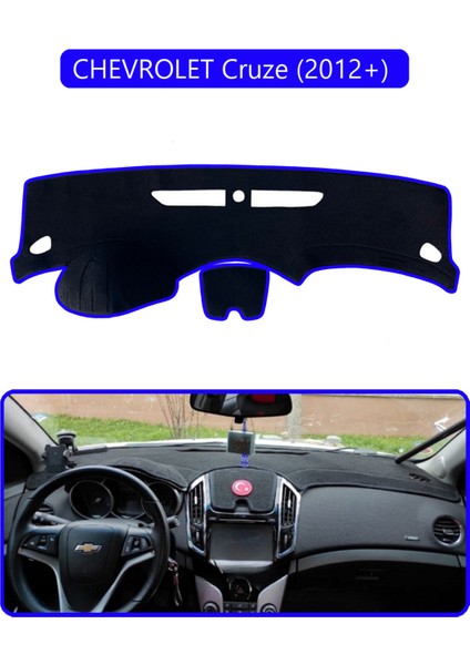 Chevrolet Cruze (2012+) ;torpido Koruma Halısı Mavi Kenar