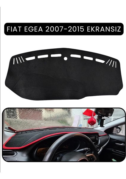 Fıat Egea 2007-2021 Modellerine Uygun Ekransız Torpido Koruma Halısı Siyah Kenar