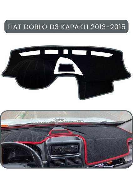 Fıat Doblo D3 Kapaklı 2013-15 Modellerine Uyguntorpido Koruma Halısı Gri Kenar