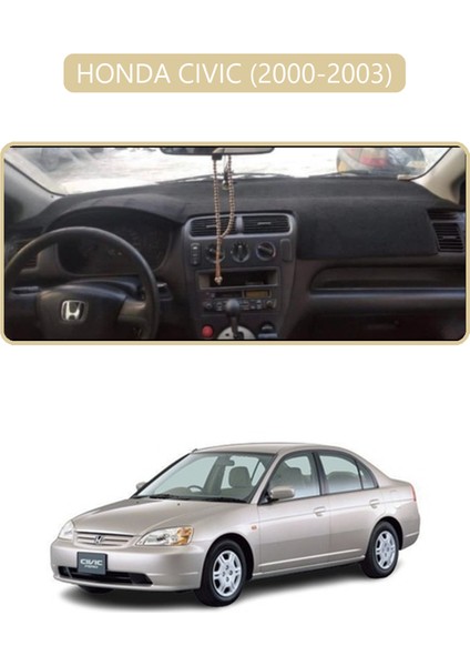Honda Cıvıc 2000-2003TORPİDO Koruma Halısı Bej Kenar