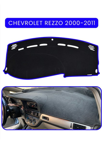 Chevrolet Rezzo (2000-2011)TORPİDO Koruma Halısı Mavi Kenar