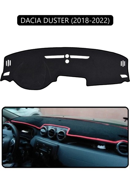 Dacıa Duster 2018-2022TORPİDO Koruma Halısı Siyah Kenar
