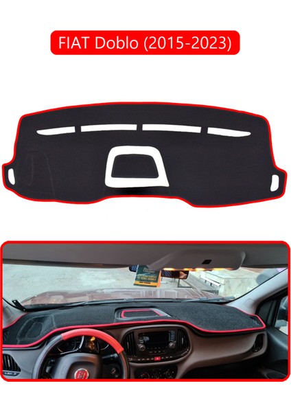 Fıat Doblo 2015-2023 Modellerine Uygun Eski Ortası Açıktorpido Koruma Halısı Kırmızı Kenar