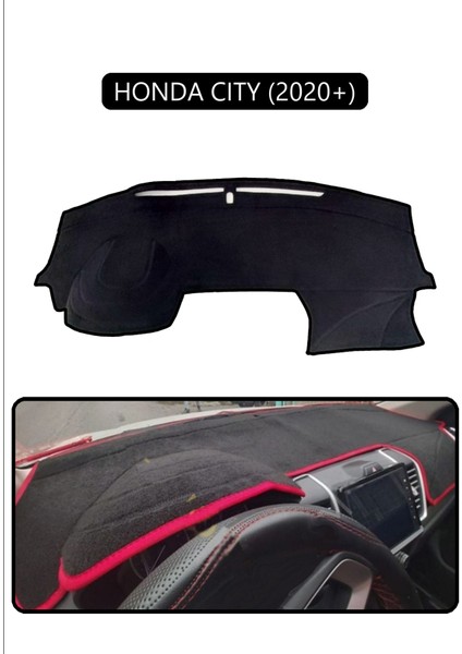 Honda Cıty 2020+TORPİDO Koruma Halısı Siyah Kenar