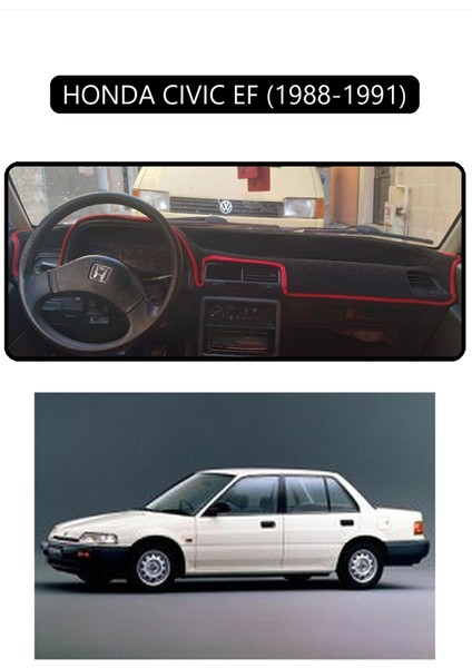 Honda Cıvıc Ef 1988-1991TORPİDO Koruma Halısı Siyah Kenar