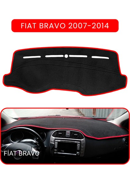 Fıat Bravo 2007-2014 Modellerine Uyguntorpido Koruma Halısı Kırmızı Kenar