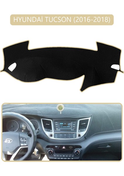 Hyundai Tucson 2016-2018TORPİDO Koruma Halısı Bej Kenar