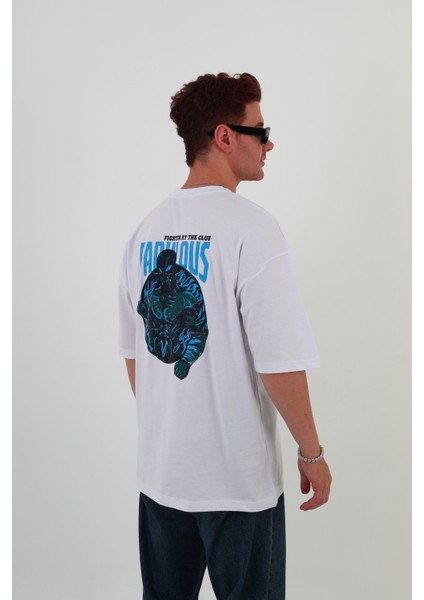 Fabulous-Oversize Tişört | Sırt Baskılı – Minimal Göğüs Desenli Unisex Tshirt fiyatları