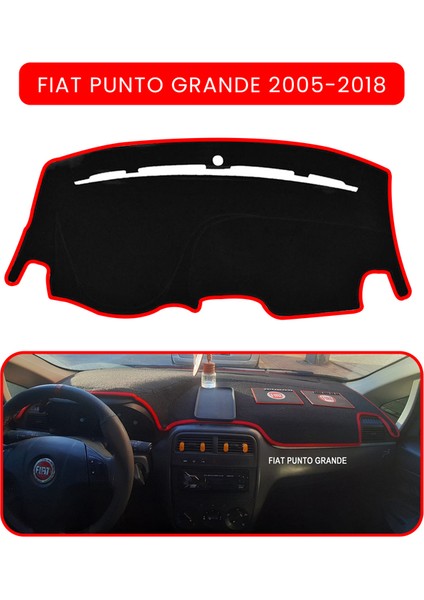 Fıat Punto Grande 2005-2018 Modellerine Uyguntorpido Koruma Halısı Kırmızı Kenar