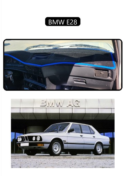 Bmw E28TORPİDO Koruma Halısı Siyah Kenar