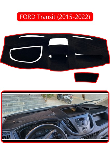 Ford Transit (2015-2022)TORPİDO Koruma Halısı Kırmızı Kenar