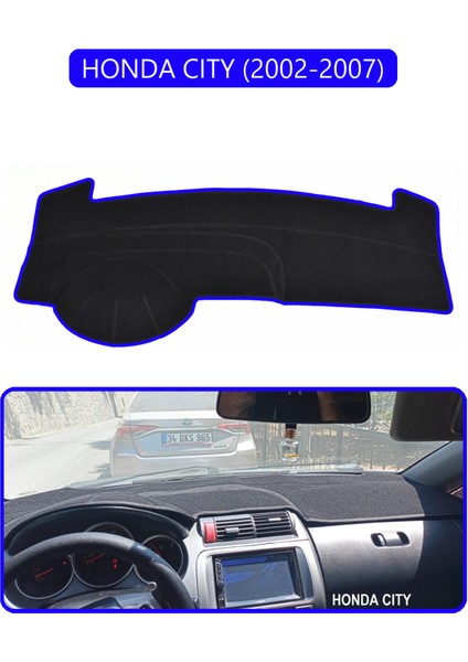 Honda Cıty 2002-2007TORPİDO Koruma Halısı Mavi Kenar