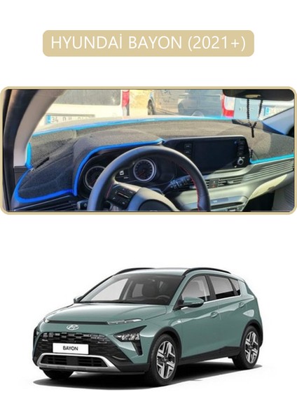 Hyundai Bayon 2021+TORPİDO Koruma Halısı Bej Kenar