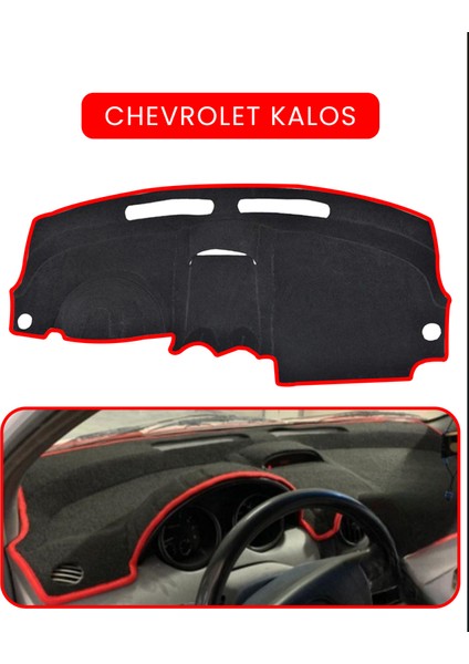 Chevrolet Kalos Torpido Koruma Halısı Kırmızı Kenar