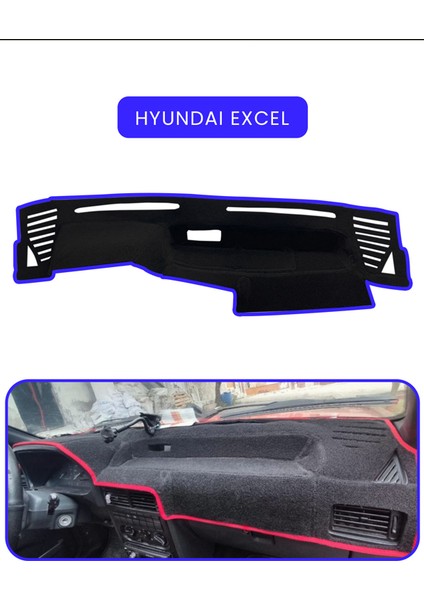 Hyundai Exceltorpido Koruma Halısı Mavi Kenar