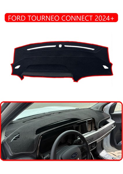 Ford Torneo Connect (2023)TORPİDO Koruma Halısı Kırmızı Kenar