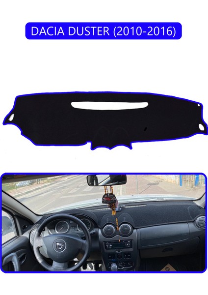 Dacıa Duster 2010-2016TORPİDO Koruma Halısı Mavi Kenar